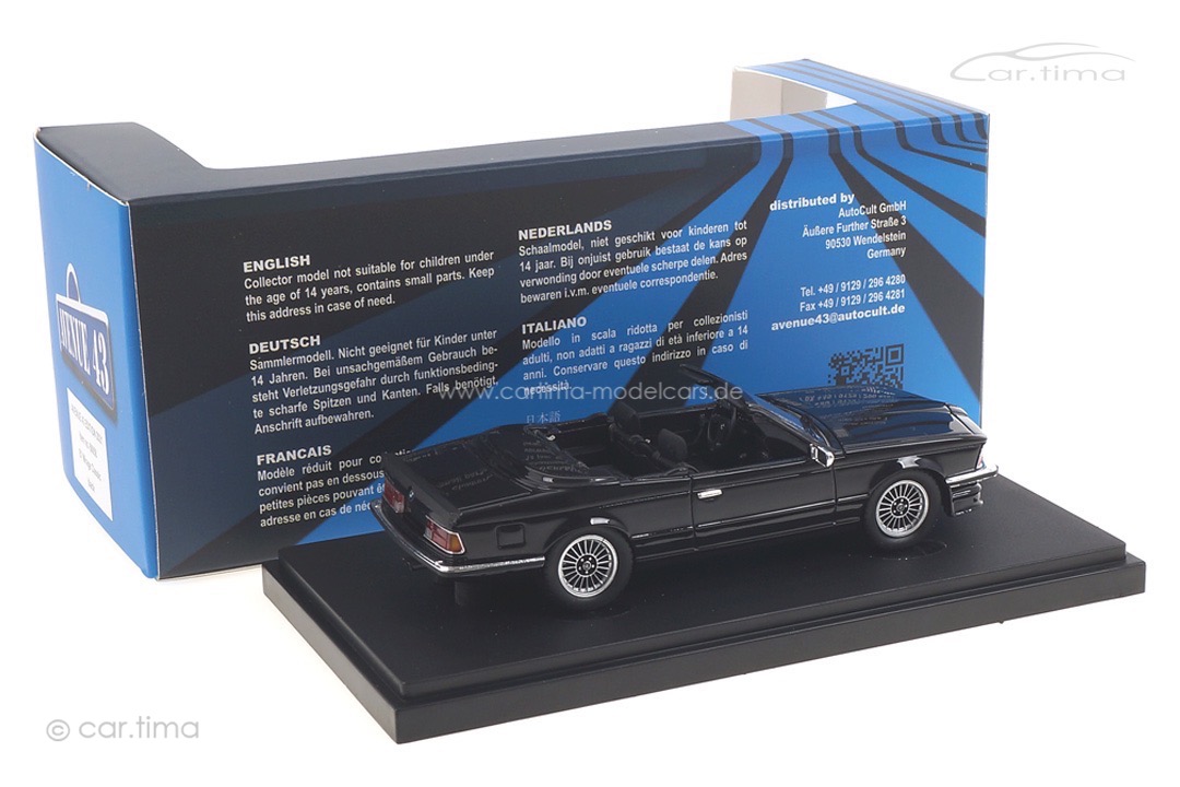 BMW 635 CSi Alpina B7 Mirage Classic schwarz Avenue43 1:43 60058