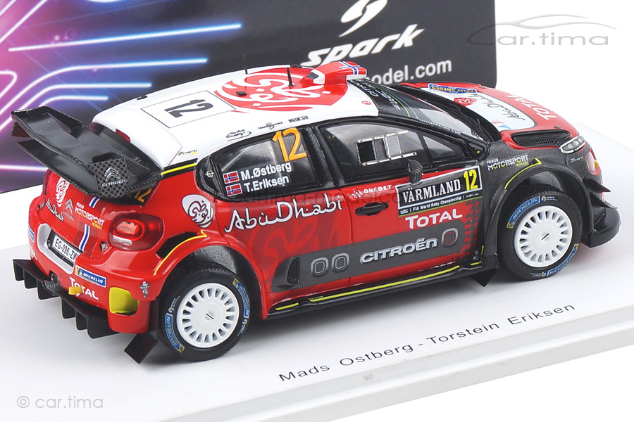 Citroen C3 WRC Rally Sweden 2018 Ostberg/Eriksen Spark 1:43 S5965