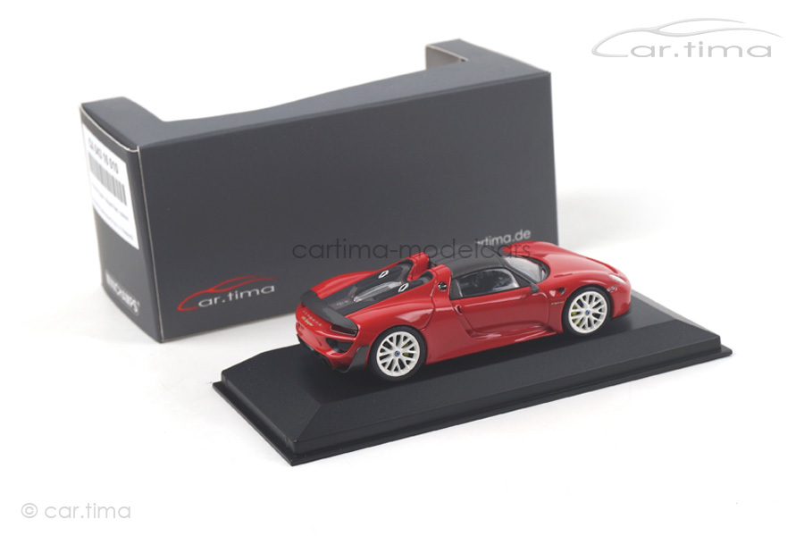 Porsche 918 Spyder Weissach Paket - indischrot / Rad weiß - 1 of 22 - car.tima CUSTOMIZED - 1:43