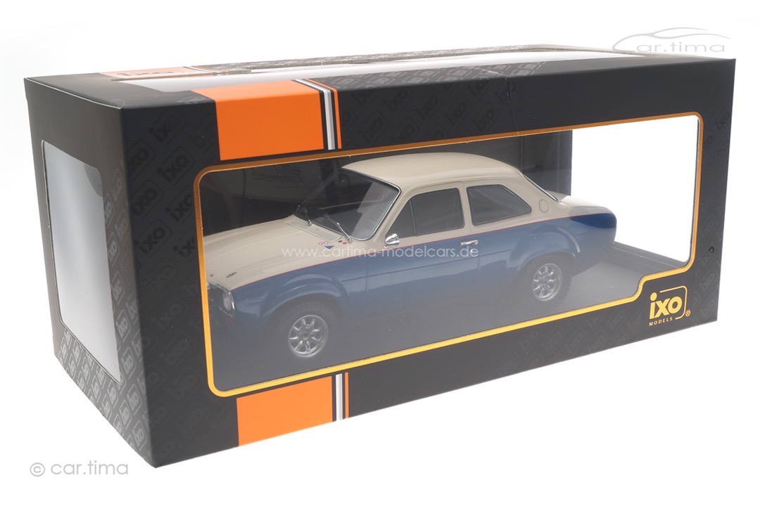 Ford Escort MK1 RS 1600 1974 weiss/met. blau IXO Models 1:18 18CMC124.22