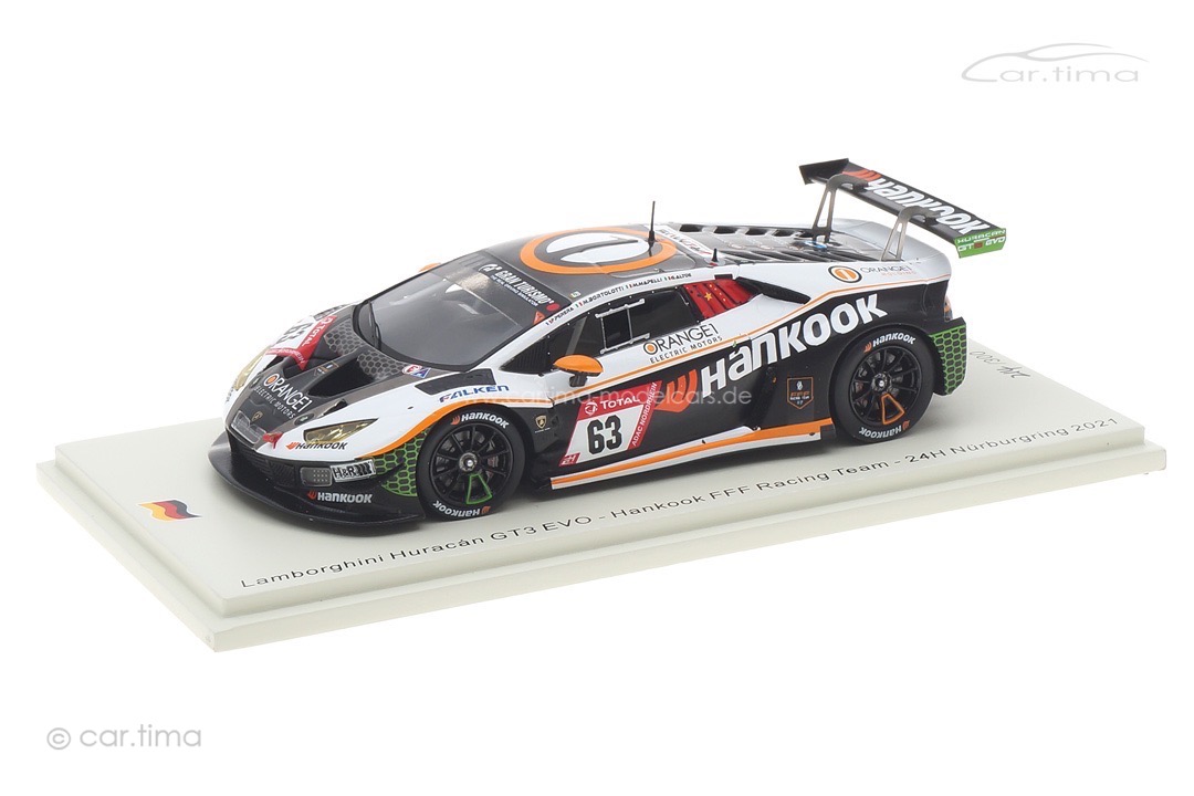 Lamborghini Huracan GT3 Evo 24h Nürburgring 2021 Altoè/Bortolotti/Mapelli Spark 1:43 SG788