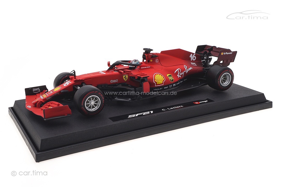 Ferrari SF21 GP 2021 Mission Winnow Charles Leclerc Bburago 1:18 18-16809L