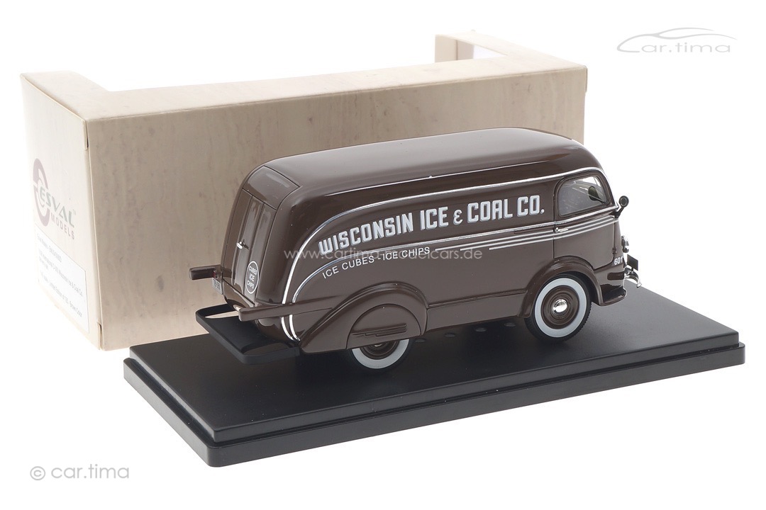 International D-300 1938 Wisconsin Ice Co. delivery van 600 braun Esval 1:43 EMUS43080D