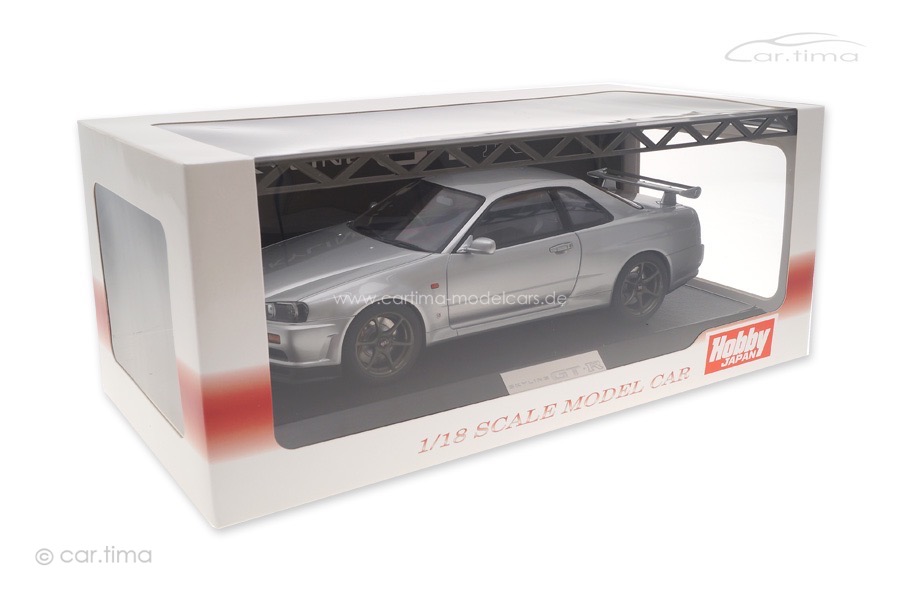 Nissan Skyline GT-R V-spec (BNR34) Sonic silver Hobby Japan 1:18 HJ1809S