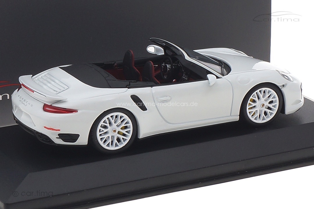 Porsche 911 (991) Turbo S Cabrio car.tima WHITE EDITION Minichamps car.tima CUSTOMIZED 1:43