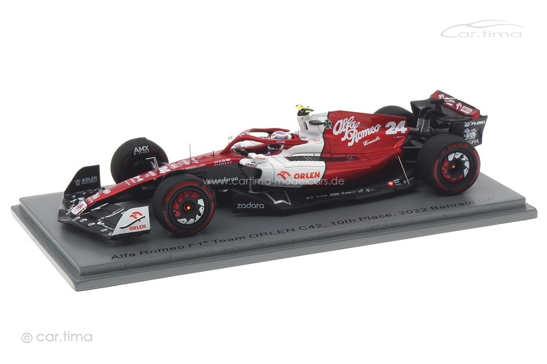 Alfa Romeo C42 GP Bahrain 2022 Zhou GuanYu Spark 1:43 S8518