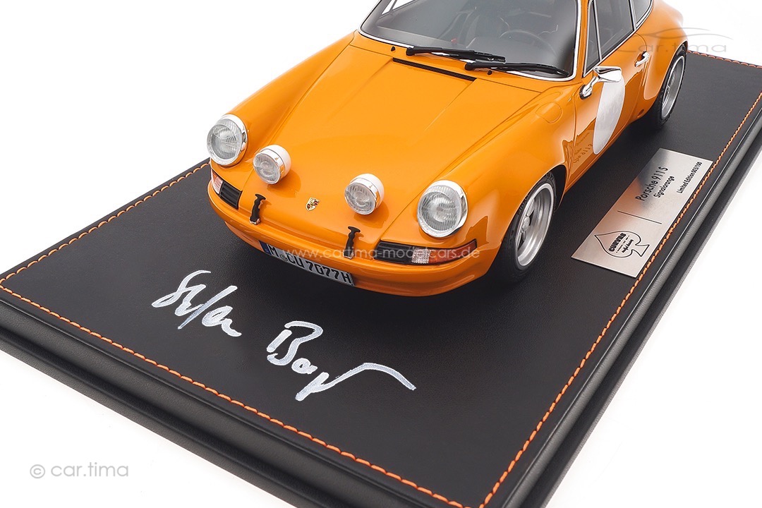 Porsche 911 S Signalorange Curves Magazin Originalsignatur Stefan Bogner car.tima 1:18