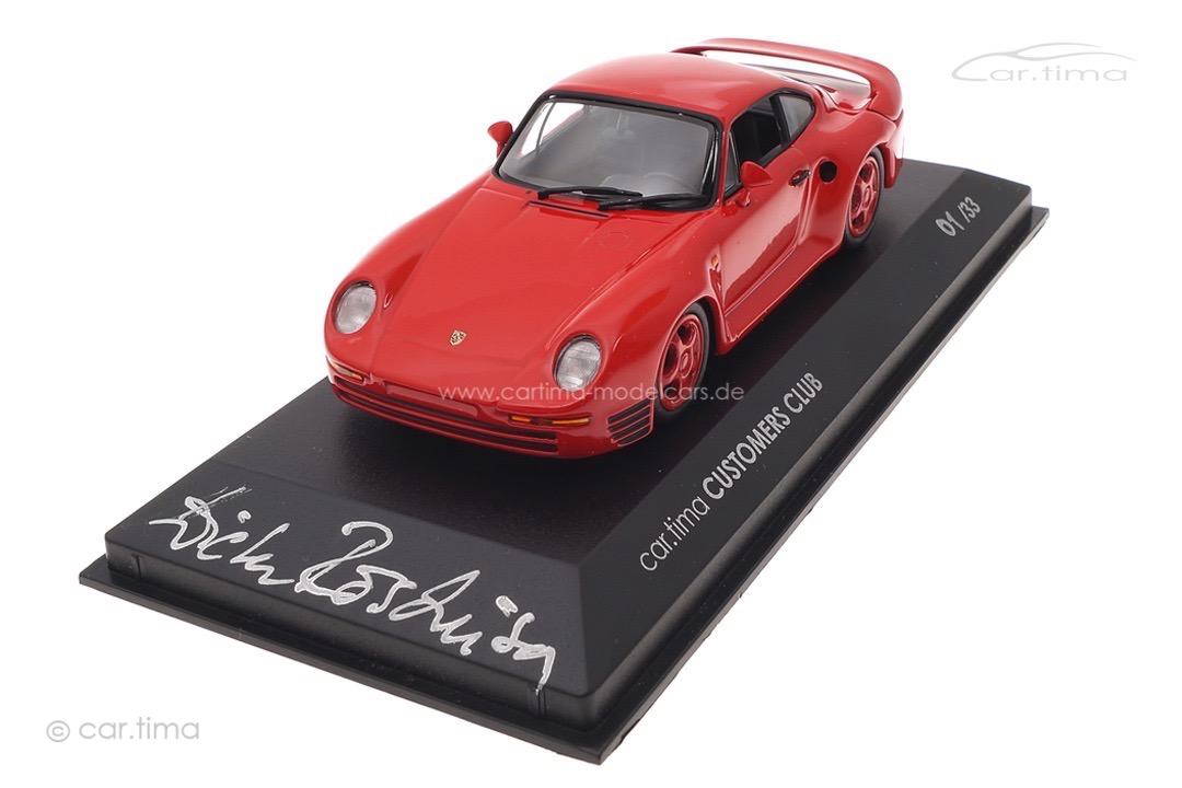 Porsche 959 car.tima CUSTOMERS CLUB Originalsignatur Dieter Röscheisen car.tima CUSTOMIZED 1:43