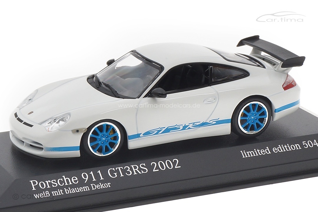 Porsche 911 (996) GT3 RS weiß/blau Minichamps 1:43 403062029
