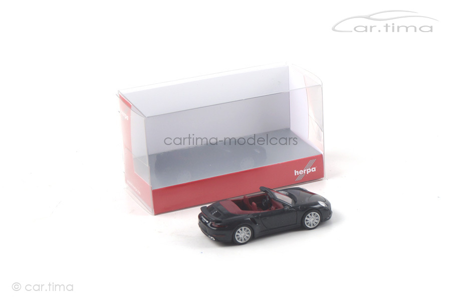 Porsche 911 Turbo Cabriolet schwarz Herpa 1:87 038928