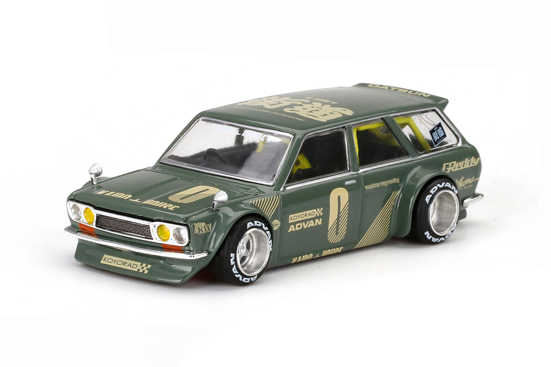 Datsun 510 Wagon Kaido House Green MINI GT 1:64 KHMG010
