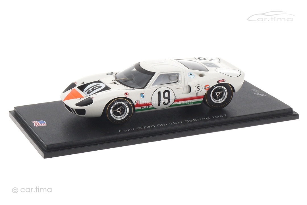 Ford GT40 12h Sebring 1967 Vaccarella/Maglioli Spark 1:43 US252