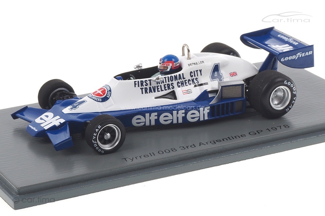 Tyrrell 008 GP Argentinien 1978 Patrick Depailler Spark 1:43 S7236