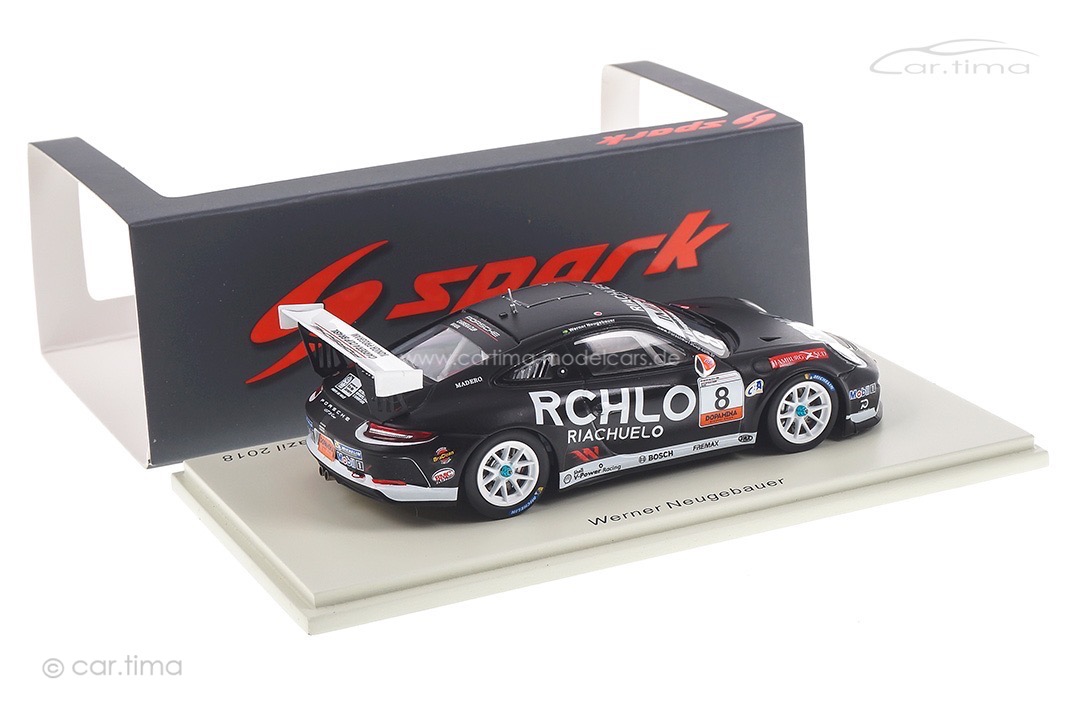 Porsche 911 GT3 Cup Champion Carrera Cup Brasilien 2018 Werner Neugebauer Spark 1:43 S8502