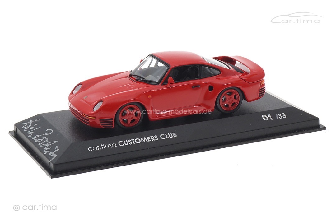 Porsche 959 car.tima CUSTOMERS CLUB Originalsignatur Dieter Röscheisen car.tima CUSTOMIZED 1:43
