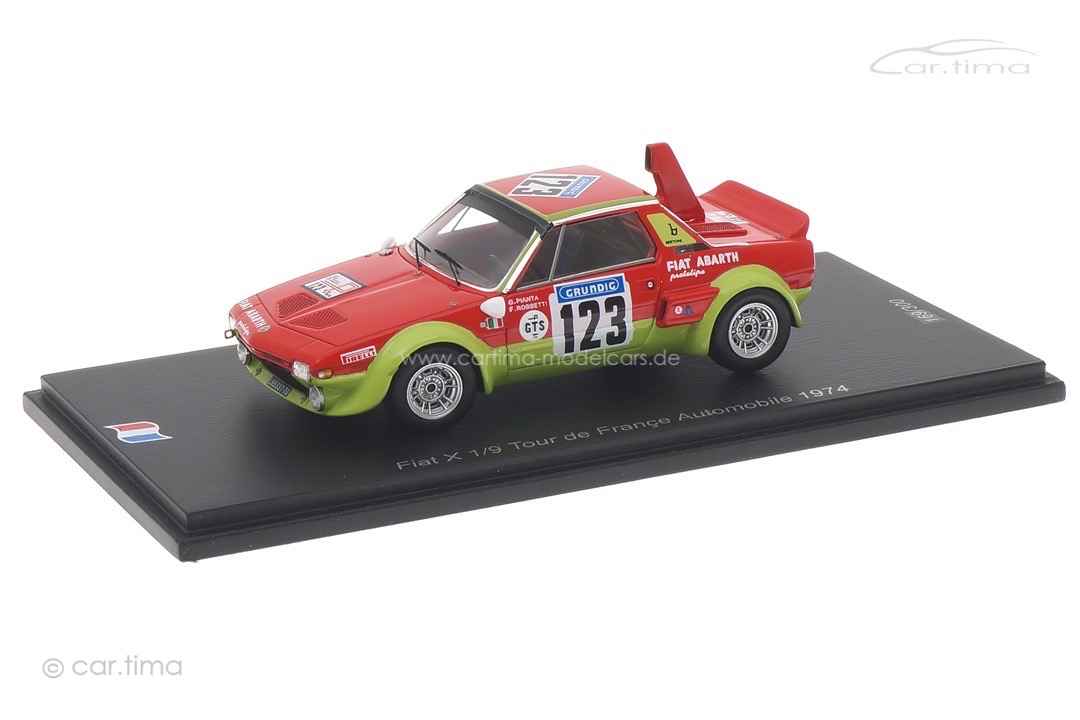 Fiat X 1/9 Abarth Tour de France Automobile 1974 Pianta/Rossetti Spark 1:43 SF264