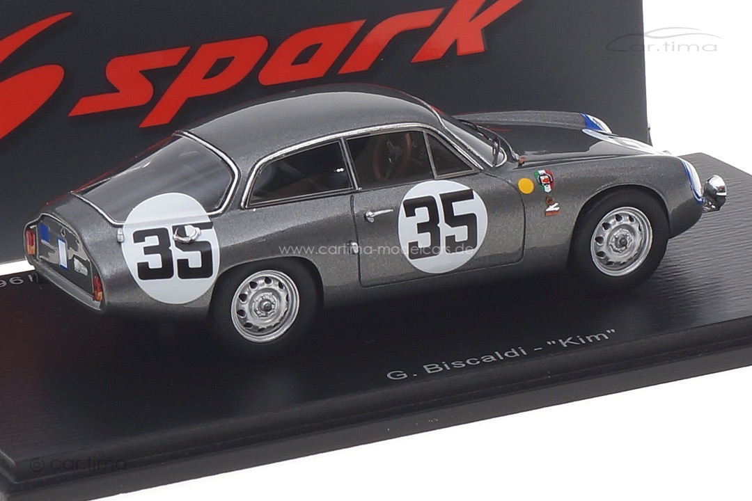Alfa Romeo Giulietta Sport Zagato 24h Le Mans 1963 Biscaldi/Kim Spark 1:43 S9053