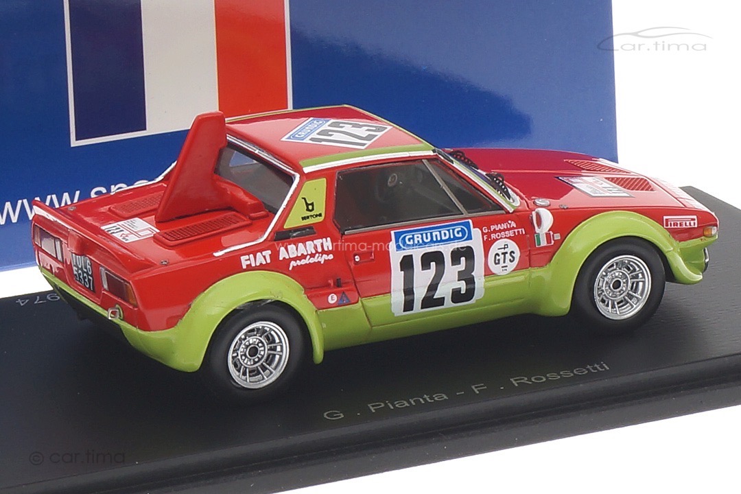 Fiat X 1/9 Abarth Tour de France Automobile 1974 Pianta/Rossetti Spark 1:43 SF264