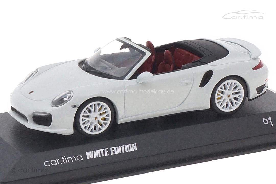 Porsche 911 (991) Turbo S Cabrio car.tima WHITE EDITION Minichamps car.tima CUSTOMIZED 1:43