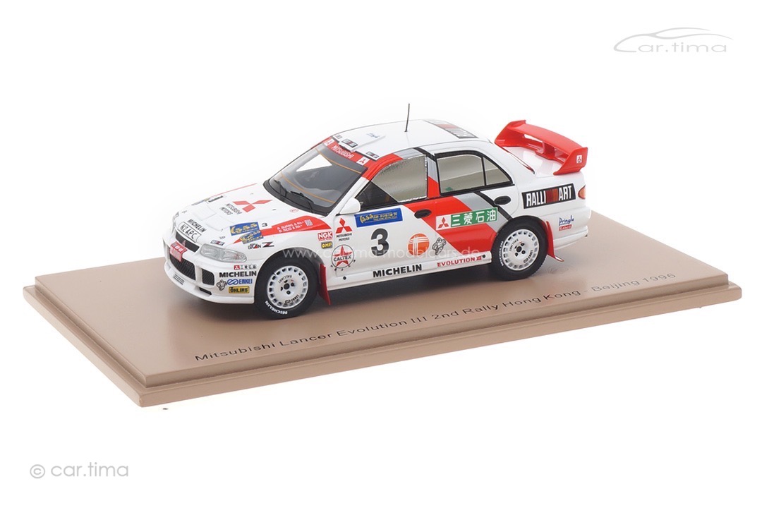 Mitsubishi Lancer EVOLUTION III Rallye Hong Kong 1996 Burns/Reid Spark 1:43 S6515