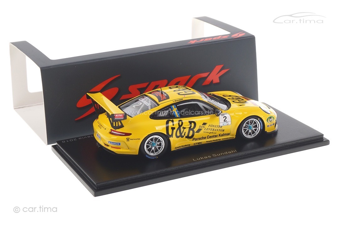 Porsche 911 GT3 Cup Champion Carrera Cup Skandinavien 2018 Lukas Sundahl Spark 1:43 S8501